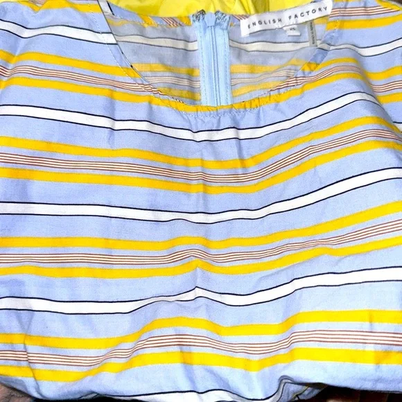 English Factory | Dresses | English Factory Blue Mini Striped Dress |  Poshmark